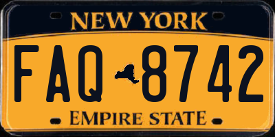 NY license plate FAQ8742