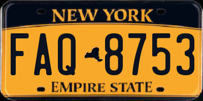 NY license plate FAQ8753