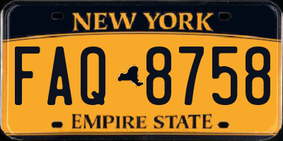 NY license plate FAQ8758
