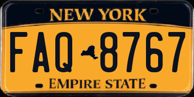 NY license plate FAQ8767