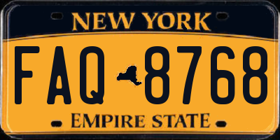 NY license plate FAQ8768
