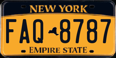 NY license plate FAQ8787