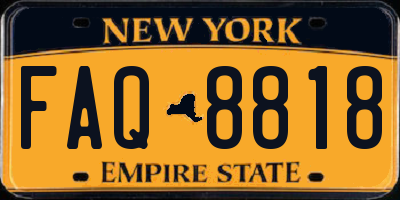 NY license plate FAQ8818