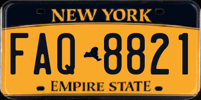 NY license plate FAQ8821