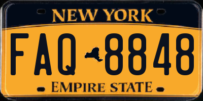 NY license plate FAQ8848