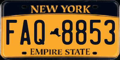 NY license plate FAQ8853
