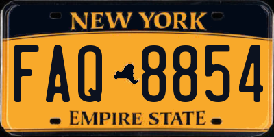 NY license plate FAQ8854
