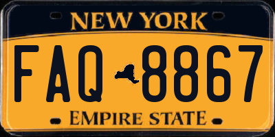 NY license plate FAQ8867