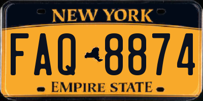 NY license plate FAQ8874