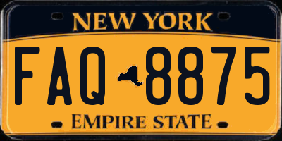 NY license plate FAQ8875