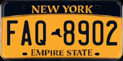 NY license plate FAQ8902