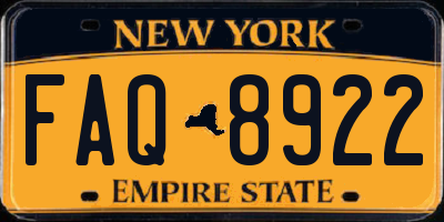 NY license plate FAQ8922