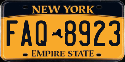 NY license plate FAQ8923