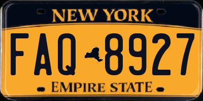 NY license plate FAQ8927