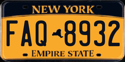 NY license plate FAQ8932