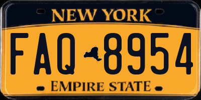 NY license plate FAQ8954