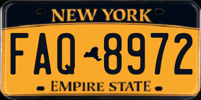 NY license plate FAQ8972