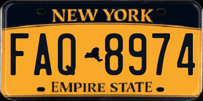 NY license plate FAQ8974