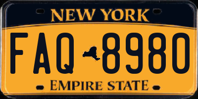 NY license plate FAQ8980