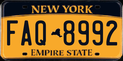 NY license plate FAQ8992