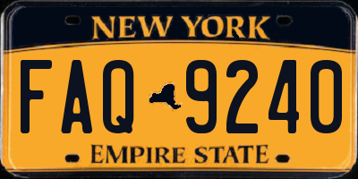 NY license plate FAQ9240