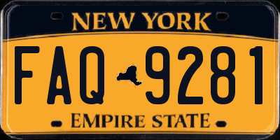 NY license plate FAQ9281