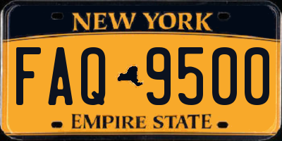 NY license plate FAQ9500