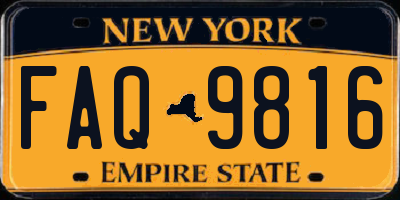 NY license plate FAQ9816