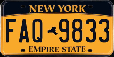 NY license plate FAQ9833
