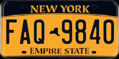 NY license plate FAQ9840