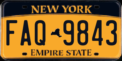 NY license plate FAQ9843