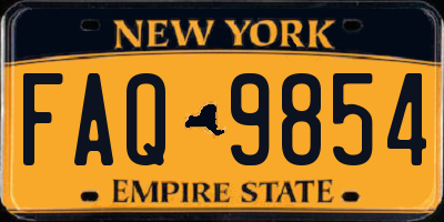 NY license plate FAQ9854