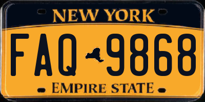 NY license plate FAQ9868