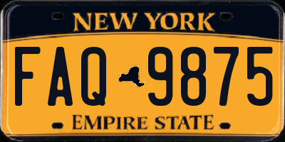 NY license plate FAQ9875