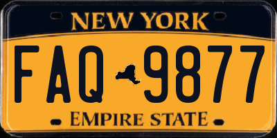 NY license plate FAQ9877