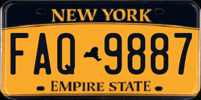 NY license plate FAQ9887