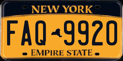 NY license plate FAQ9920