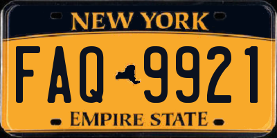 NY license plate FAQ9921