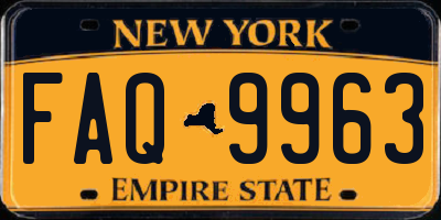 NY license plate FAQ9963