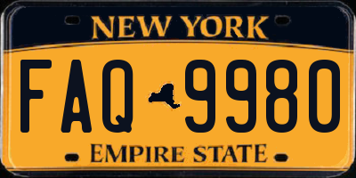 NY license plate FAQ9980