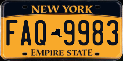 NY license plate FAQ9983