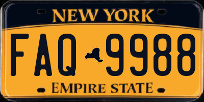 NY license plate FAQ9988