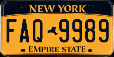 NY license plate FAQ9989