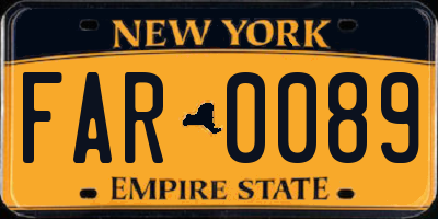 NY license plate FAR0089