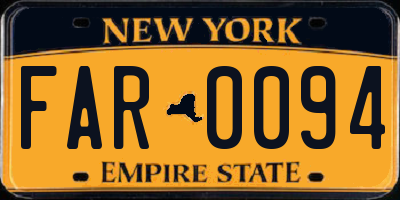 NY license plate FAR0094