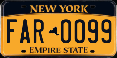 NY license plate FAR0099