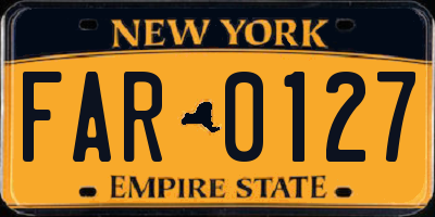 NY license plate FAR0127