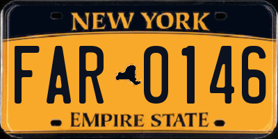 NY license plate FAR0146