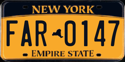 NY license plate FAR0147