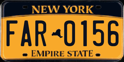 NY license plate FAR0156